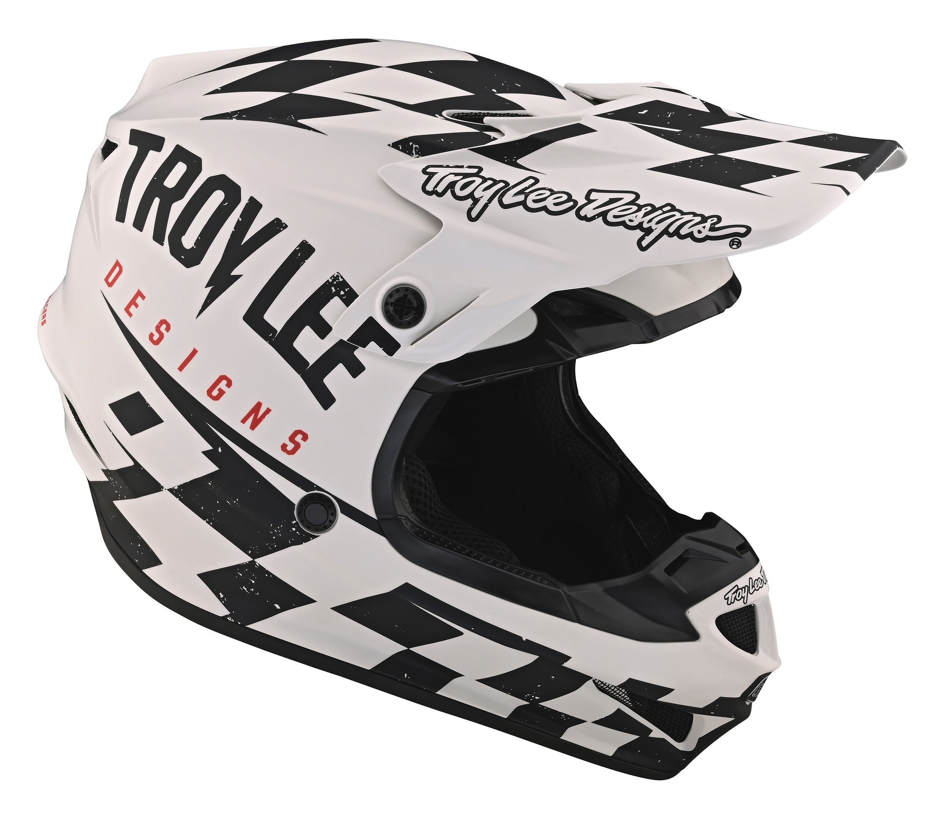 Casco Troy Lee Designs Se4 Polyacrylite Race Shop White / Black